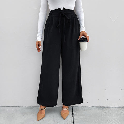 METAVERSMALL 2025 cross-border casual high-waisted wide-leg pants straight commuting new casual pants New autumn and winter loose suit pants