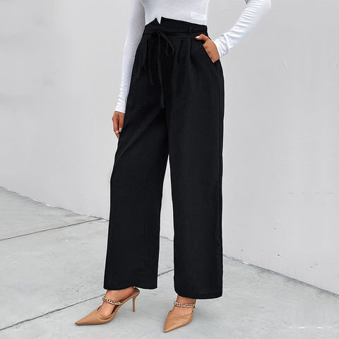 METAVERSMALL 2025 cross-border casual high-waisted wide-leg pants straight commuting new casual pants New autumn and winter loose suit pants