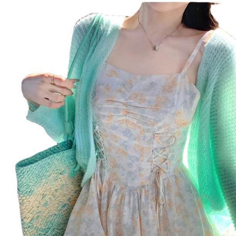 2025METAVERSMALL Soft waxy knitted cardigan New summer new hollow vest lazy wind jacket casual sunscreen clothes women's tops tide